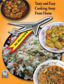 front cover of 'tasty and easy cooking away from home' foldable recipes
