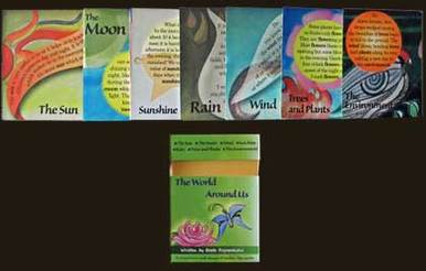 'the world around us' booklets and presentation box by beeta rajapaksha
