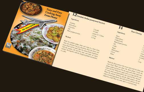 'tasty and easy cooking away from home' foldable sri lankan recipes